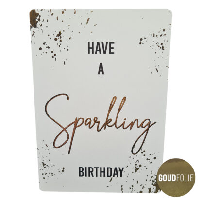 Sparkling birthday - goudfolie